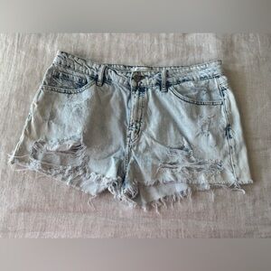 KanCan High Rise Distressed Shorts